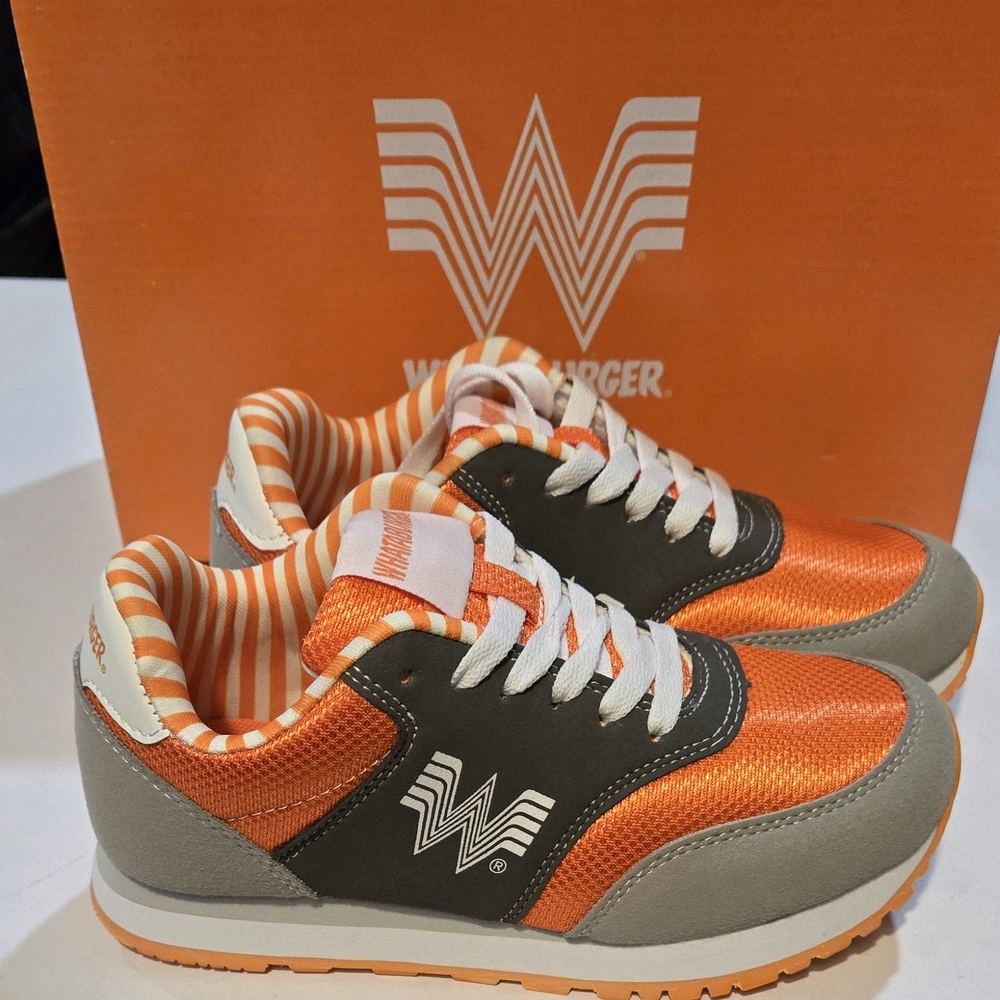 Whataburger Orange and Gray Sneakers